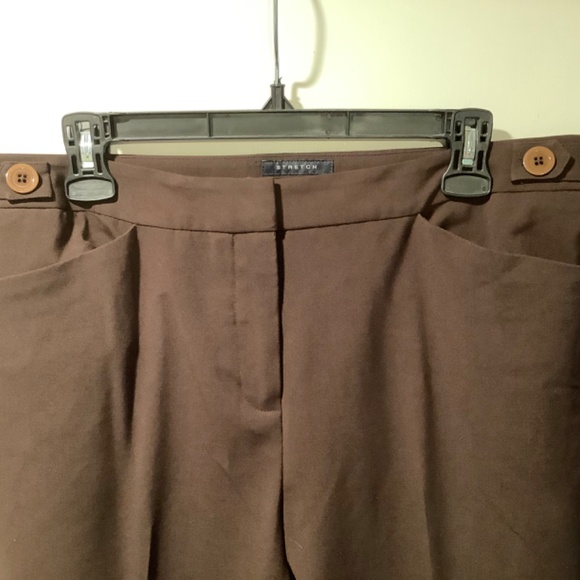 AK ANNE KLEIN size 12 chocolate brown pants - Picture 3 of 7
